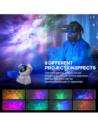 Proyector de Estrellas JKUSS Astronauta 2.0 LED 7 Colores