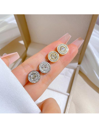 Pendientes de Germanio Linfático DIOWUS para Mujeres - Acero de Titanio