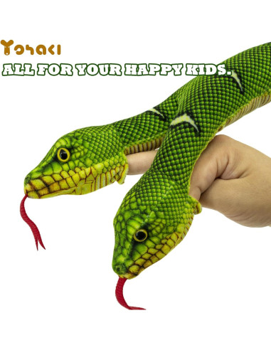 Juguete de Peluche Serpiente YOHAKI 137 cm Verde Lavable