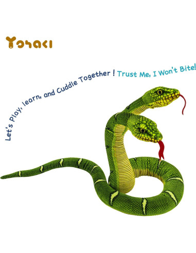 Juguete de Peluche Serpiente YOHAKI 137 cm Verde Lavable