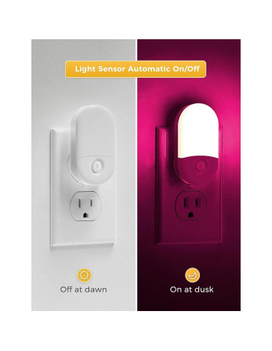 Luz Nocturna LOHAS RGB 2 Piezas con Sensor de Luz