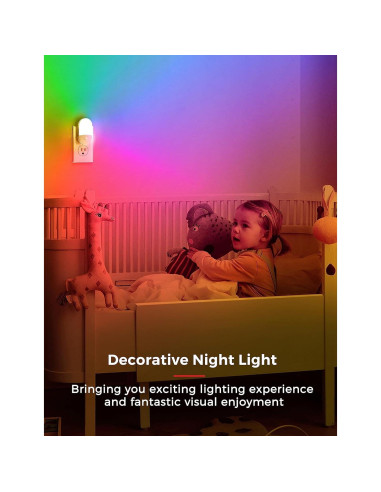 Luz Nocturna LOHAS RGB 2 Piezas con Sensor de Luz