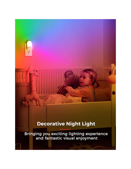 Luz Nocturna LOHAS RGB 2 Piezas con Sensor de Luz