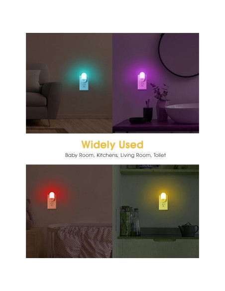 Luz Nocturna LOHAS RGB 2 Piezas con Sensor de Luz