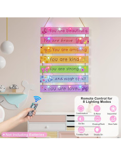 Decoración de Pared LED FIOBEE Mariposa Colorida para Niñas 2