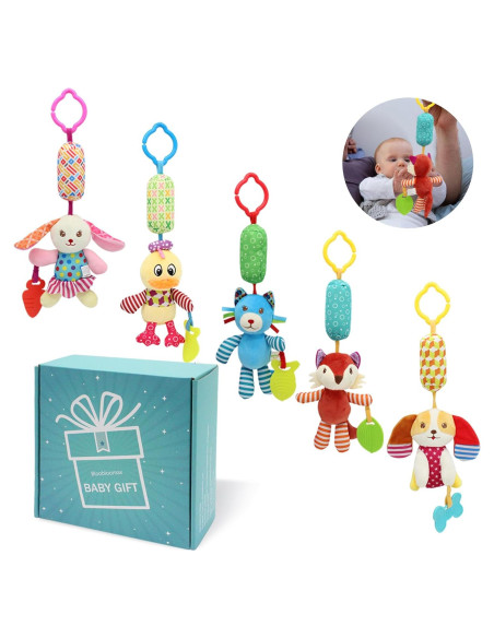 Sonajeros de Calcetines para Bebés Taoyi 5 Piezas Animales