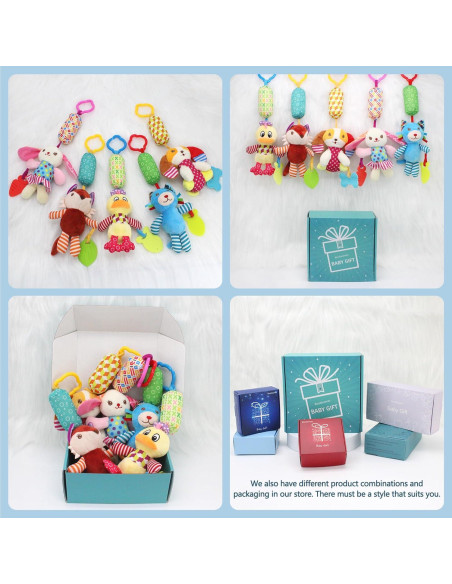 Sonajeros de Calcetines para Bebés Taoyi 5 Piezas Animales