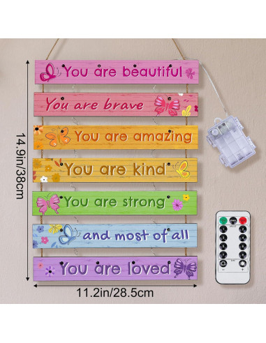 Decoración de Pared LED FIOBEE Mariposa Colorida para Niñas