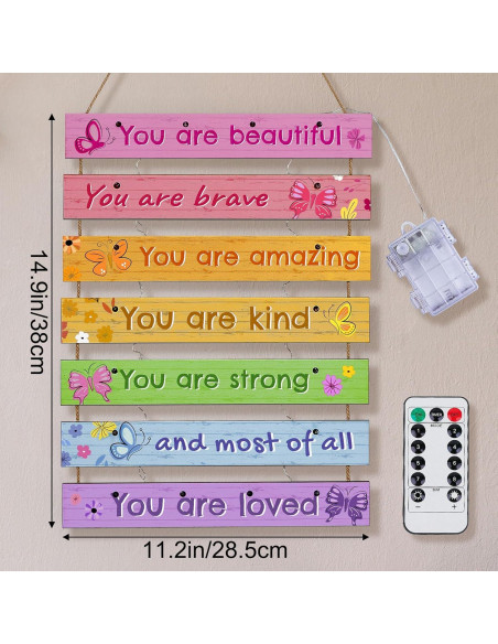 Decoración de Pared LED FIOBEE Mariposa Colorida para Niñas