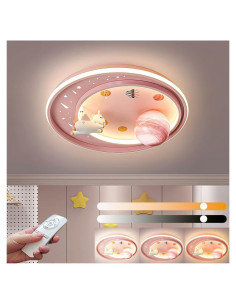 Luz de Techo LED Unicornio Dayaerya 62W Regulable Rosa