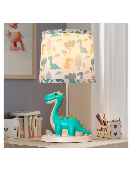 Lámpara de mesa dinosaurio verde Hamucd 22.86x22.86 cm LED