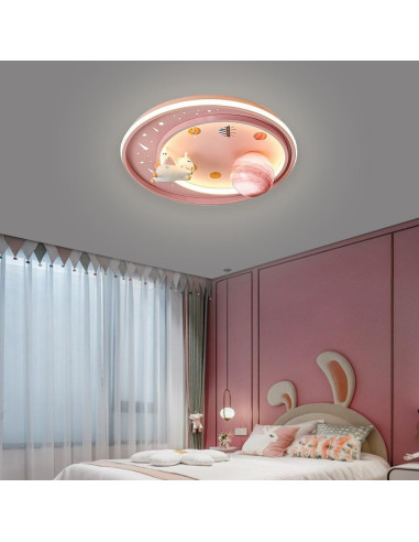 Luz de Techo LED Unicornio Dayaerya 62W Regulable Rosa