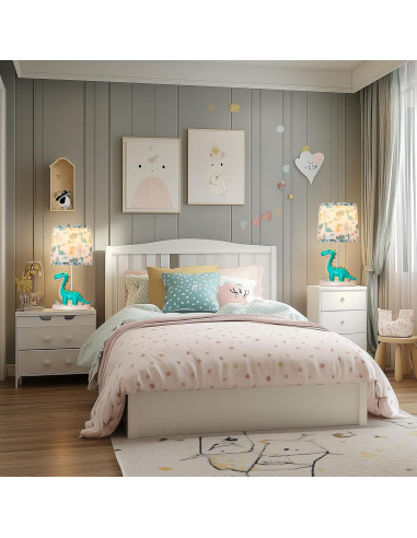 Lámpara de mesa dinosaurio verde Hamucd 22.86x22.86 cm LED