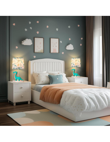 Lámpara de mesa dinosaurio verde Hamucd 22.86x22.86 cm LED