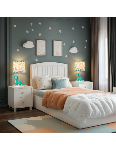 Lámpara de mesa dinosaurio verde Hamucd 22.86x22.86 cm LED