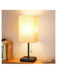 Lámpara de Mesa Aooshine con Puertos USB y 3 Temperaturas