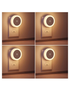 Luces Nocturnas Enchufables Briignite LED 4Pack 3000K