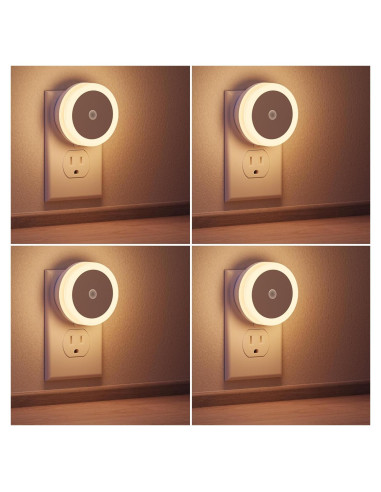 Luces Nocturnas Enchufables Briignite LED 4 Pack 3000K