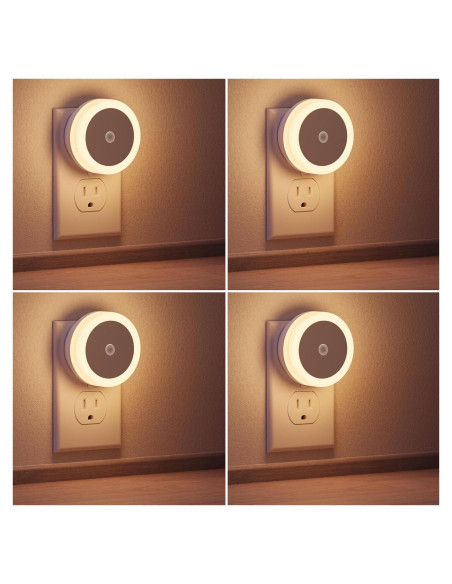 Luces Nocturnas Enchufables Briignite LED 4 Pack 3000K