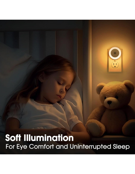 Luces Nocturnas Enchufables Briignite LED 4 Pack 3000K