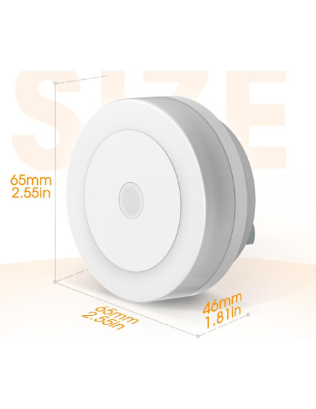 Luces Nocturnas Enchufables Briignite LED 4Pack 3000K