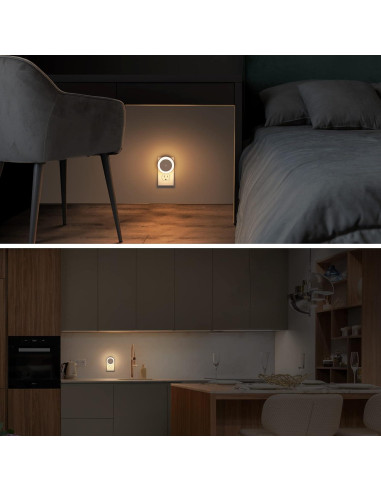 Luces Nocturnas Enchufables Briignite LED 4 Pack 3000K