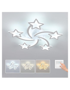 Luz de Techo Goeco Kids Estrella LED 50W 3 Modos 67cm