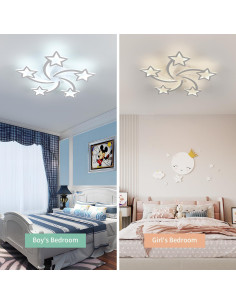 Luz de Techo Goeco Kids Estrella LED 50W 3 Modos 67cm 2