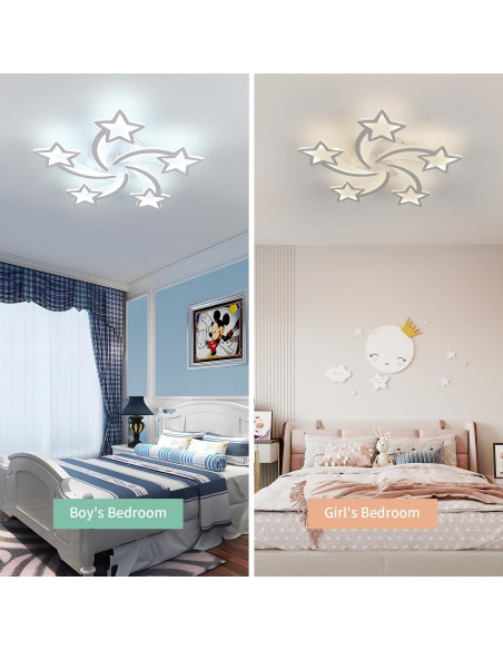 Luz de Techo Goeco Kids Estrella LED 50W 3 Modos 67cm