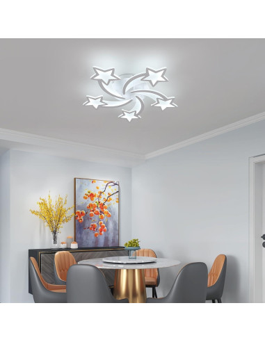 Luz de Techo Goeco Kids Estrella LED 50W 3 Modos 67cm