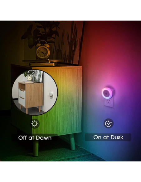 Luces Nocturnas RGB Briignite - Paquete de 4 con Sensor