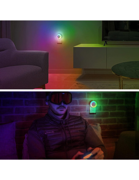 Luces Nocturnas RGB Briignite - Paquete de 4 con Sensor