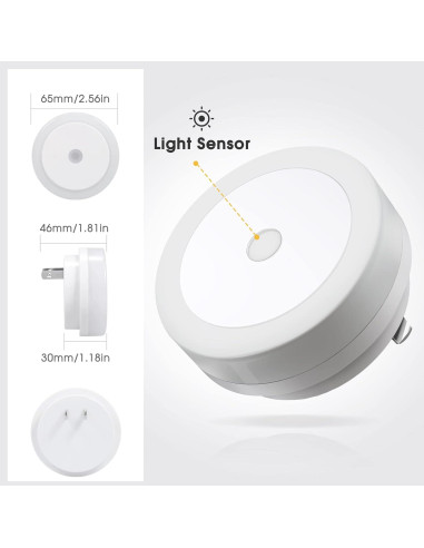 Luces Nocturnas RGB Briignite - Paquete de 4 con Sensor