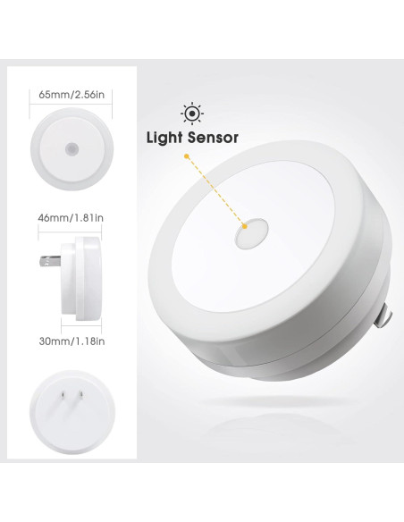 Luces Nocturnas RGB Briignite - Paquete de 4 con Sensor