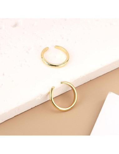 2 Anillos para Dedos de los Pies Mikovivi Ajustables de Cobre Oro