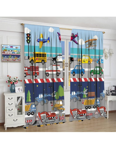 Cortinas Blackout SXXLDNG 2 Paneles 132x213 cm Autos