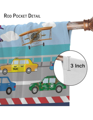 Cortinas Blackout SXXLDNG 2 Paneles 132x213 cm Autos