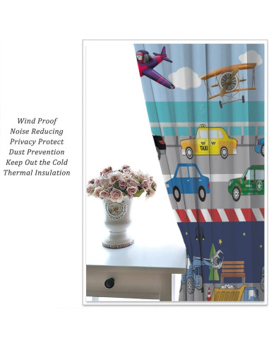 Cortinas Blackout SXXLDNG 2 Paneles 132x213 cm Autos