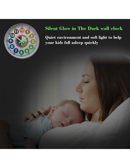 Reloj de Aprendizaje DORBOKER 30cm Oro Rosa Silencioso