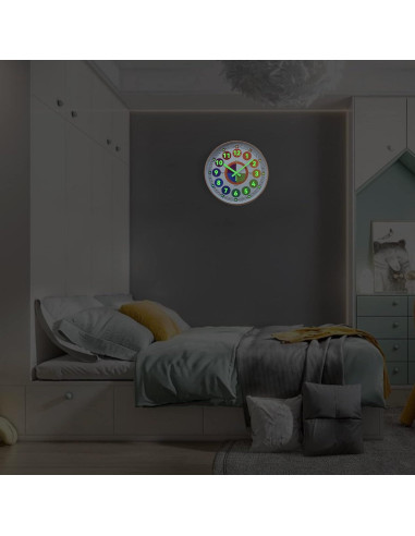 Reloj de Aprendizaje DORBOKER 30cm Oro Rosa Silencioso