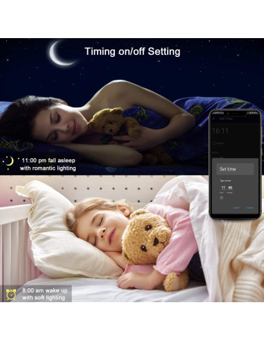 HEDYNSHINE Tira LED 45.72m RGB Control Remoto Música