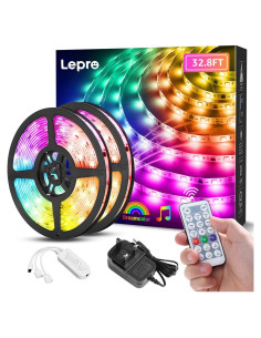 Luces LED de tira Lepro 10m RGB con control remoto