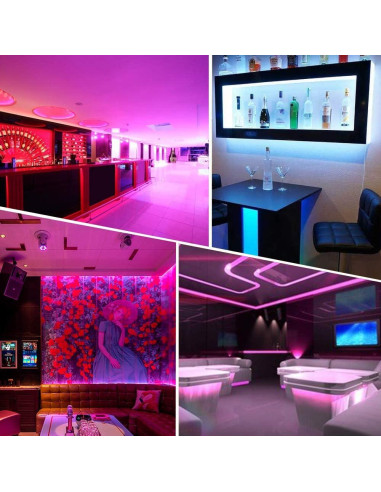 HEDYNSHINE Tira LED 45.72m RGB Control Remoto Música