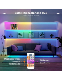 Luces LED de tira Lepro 5m MagicColor con control remoto 2