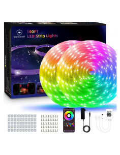Luces LED de Tira HEDYNSHINE 30m IP67 RGB Control Remoto