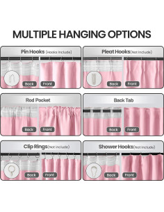 Cortinas Opacas Rosa Fucsia Grichril 132 x 229 cm Juego de 2 2