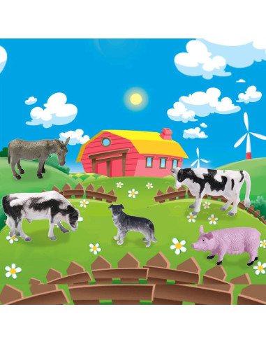 15 Piezas Figuras de Animales de Granja Yowlieu - Juguetes Educativos