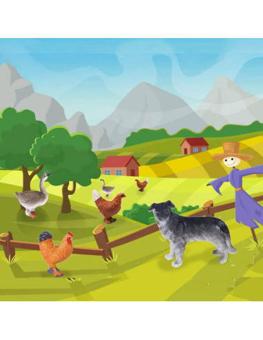 15 Piezas Figuras de Animales de Granja Yowlieu - Juguetes Educativos