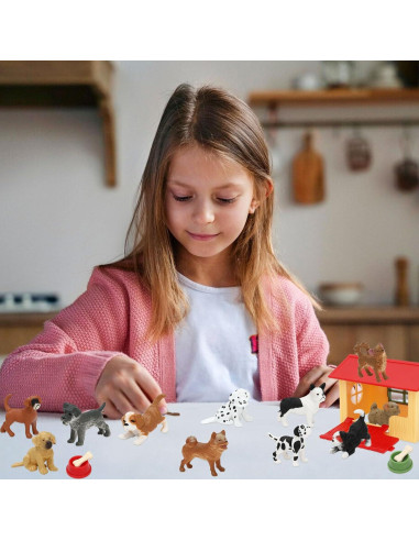 Figuras de Perros ONEST 12 Piezas Juguetes Educativos