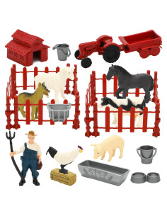 Figuras de Animales de Granja ONEST 25 Piezas Realistas